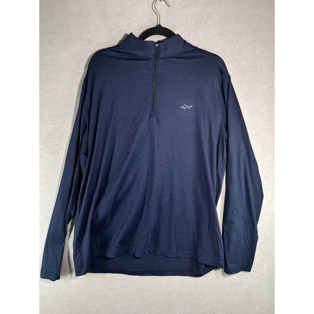 Greg Norman Mens XL Navy Blue Mock Neck Long Sleeve Performance Shirt TL113067
